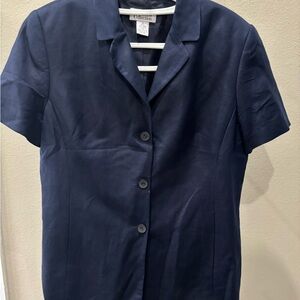 Style & Co. Dark Blue Linen Blazer